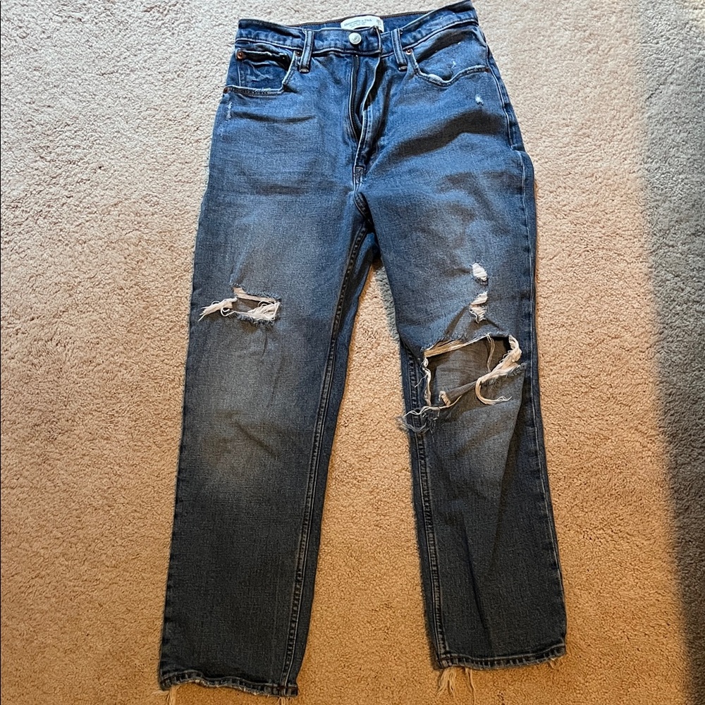 Abercrombie & Fitch Ripped Blue Jeans